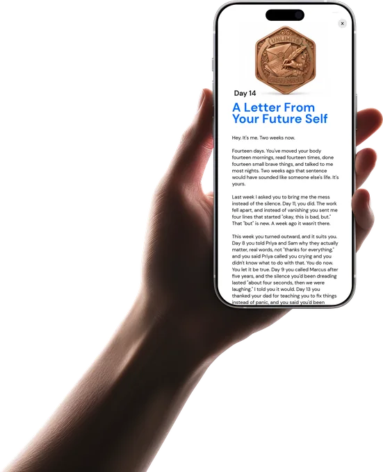 A letter from your Future Self on the Unlimits app